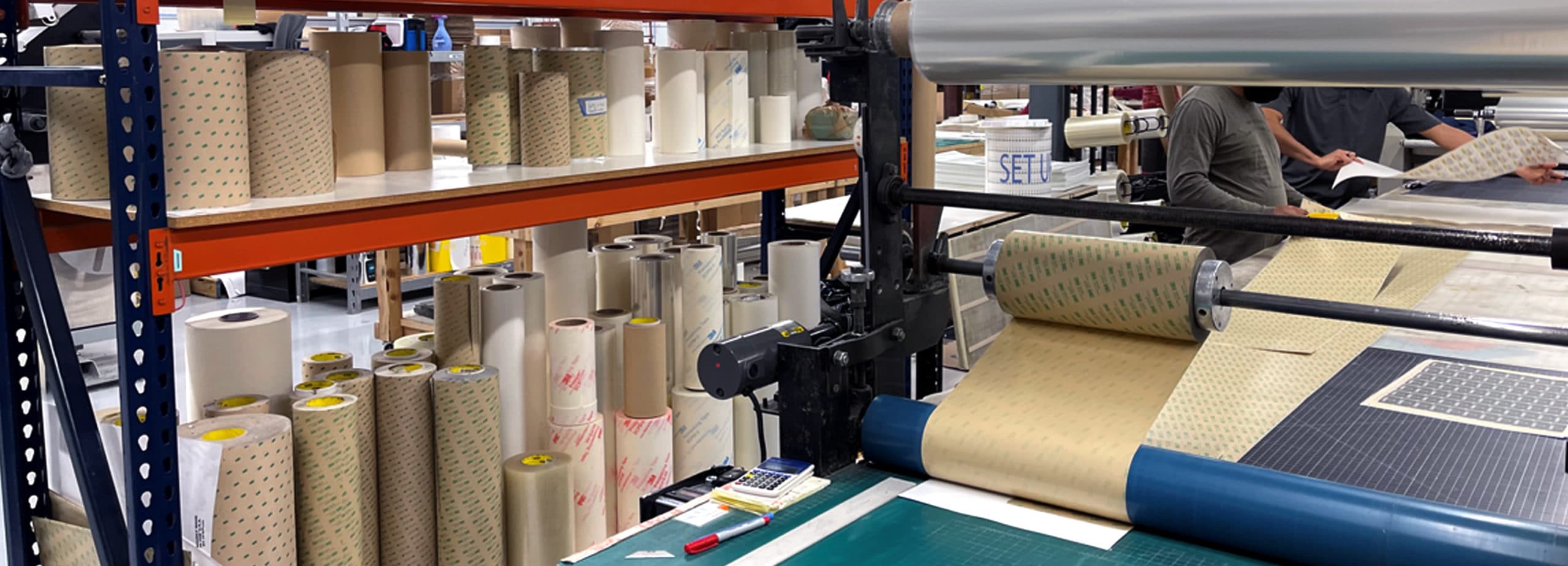 In-house die-cutting and lamination line